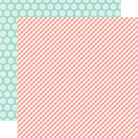 Echo Park - Little Girl Collection - 12 x 12 Double Sided Paper - Gingham Gaby