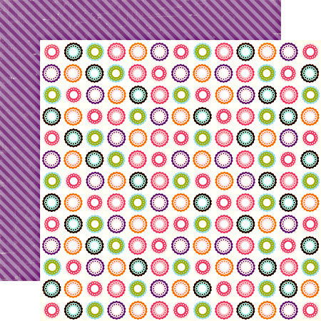 Echo Park - Little Girl Collection - 12 x 12 Double Sided Paper - Cindy Circles