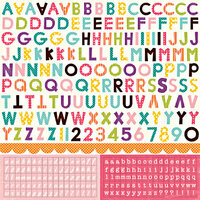 Echo Park - Little Girl Collection - 12 x 12 Cardstock Stickers - Alphabet