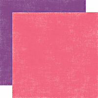 Echo Park - Little Girl Collection - 12 x 12 Double Sided Paper - Raspberry and Grape