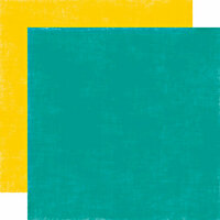 Echo Park - Little Girl Collection - 12 x 12 Double Sided Paper - Teal and Canary, CLEARANCE