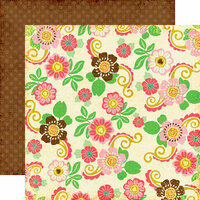 Echo Park - Life is Good Collection - 12 x 12 Double Sided Paper - Floral Dress, CLEARANCE