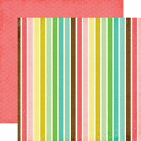 Echo Park - Life is Good Collection - 12 x 12 Double Sided Paper - Bold Stripes, CLEARANCE