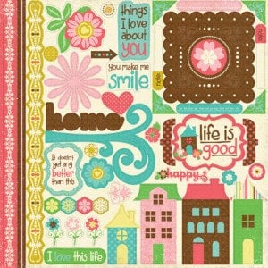 Echo Park - Life is Good Collection - 12 x 12 Cardstock Stickers - Elements, CLEARANCE