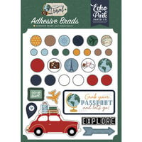 Echo Park - Let's Go Travel Collection - Self Adhesive Decorative Brads