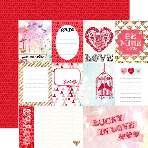 Echo Park - Lucky In Love Collection - 12 x 12 Double Sided Paper - Love This