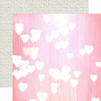 Echo Park - Lucky In Love Collection - 12 x 12 Double Sided Paper - Pink Hearts