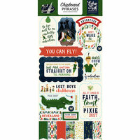 Echo Park - Lost in Neverland Collection - Chipboard Stickers - Phrases