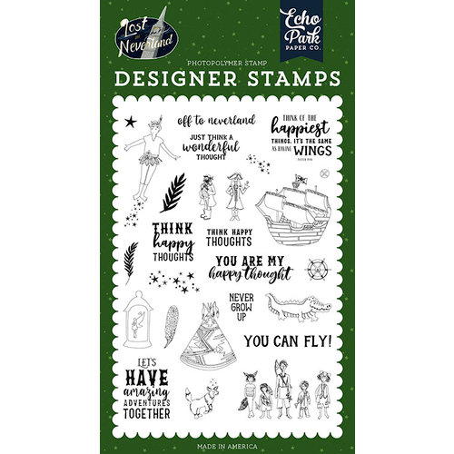 Echo Park - Lost in Neverland Collection - Clear Photopolymer Stamps - Off to Neverland