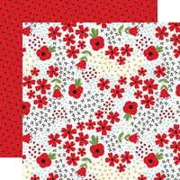 Echo Park - Little Ladybug Collection - 12 x 12 Double Sided Paper - Ladybug Garden