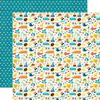 Echo Park - Little Man Collection - 12 x 12 Double Sided Paper - Icons