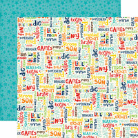 Echo Park - Little Man Collection - 12 x 12 Double Sided Paper - Words