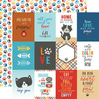 Echo Park - I Love My Cat Collection - 12 x 12 Double Sided Paper - 3 x 4 Journaling Cards