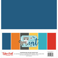 Echo Park - I Love My Cat Collection - 12 x 12 Paper Pack - Solids