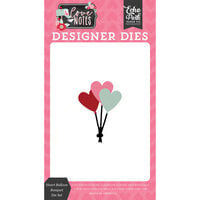 Echo Park - Love Notes Collection - Designer Dies - Heart Balloon Bouquet