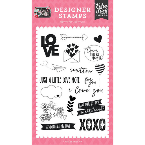 Echo Park - Love Notes Collection - Clear Photopolymer Stamps - Love Is All You Need