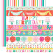 Echo Park - Let's Party Collection - 12 x 12 Double Sided Paper - Border Strips