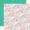 Echo Park - Let's Party Collection - 12 x 12 Double Sided Paper - Hooray Words