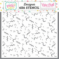 Echo Park - Let's Party Collection - 6 x 6 Stencil - Throw Confetti