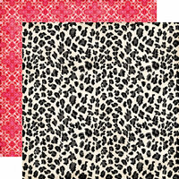 Echo Park - Love Story Collection - 12 x 12 Double Sided Paper - Leopard Print