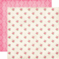 Echo Park - Love Story Collection - 12 x 12 Double Sided Paper - Cupcake Roses