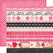 Echo Park - Love Story Collection - 12 x 12 Double Sided Paper - Border Strips