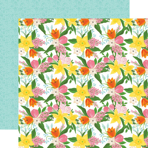 Echo Park - I Love Spring Collection - 12 x 12 Double Sided Paper - Fresh Cut Flowers
