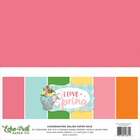 Echo Park - I Love Spring Collection - 12 x 12 Paper Pack - Solids