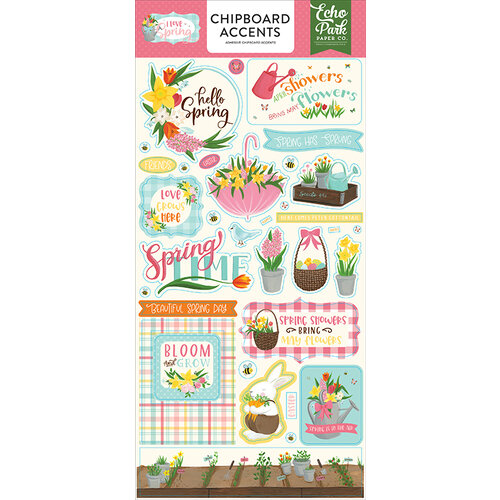 Echo Park - I Love Spring Collection - Chipboard Stickers - Accents