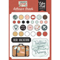 Echo Park - Let's Take The Trip Collection - Adhesive Brads