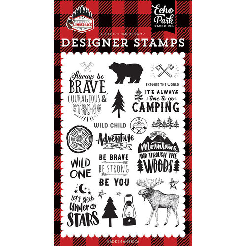 Echo Park - Let's Lumberjack Collection - Clear Photopolymer Stamps - Under The Stars