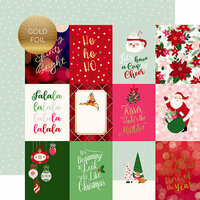 Echo Park - Merry and Bright Collection - Christmas - 12 x 12 Double Sided Paper with Foil Accents - 3 x 4 Journaling Cards