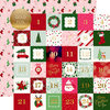 Echo Park - Merry and Bright Collection - Christmas - 12 x 12 Double Sided Paper with Foil Accents - 2 x 2 Journaling Cards