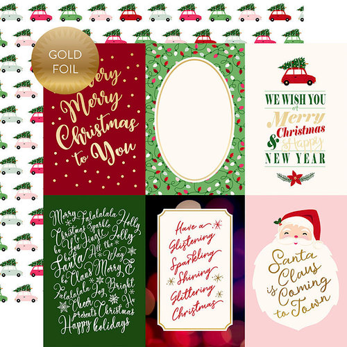 Echo Park - Merry and Bright Collection - Christmas - 12 x 12 Double Sided Paper with Foil Accents - 4 x 6 Journaling Cards