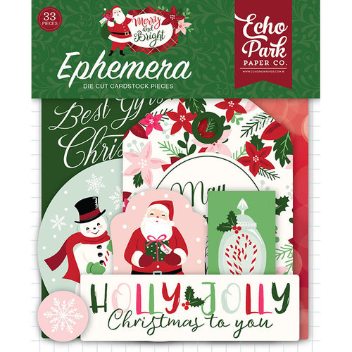 Echo Park - Merry and Bright Collection - Christmas - Ephemera