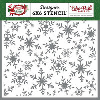 Echo Park - Merry and Bright Collection - Christmas - 6 x 6 Stencil - Cheery Snowflakes