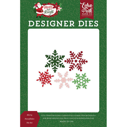 Echo Park - Merry and Bright Collection - Christmas - Designer Dies - Merry Snowflakes