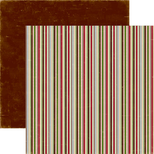 Echo Park - Merry Christmas Collection - 12 x 12 Double Sided Paper - Jolly Stripe, CLEARANCE