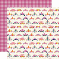 Echo Park - Mermaid Dreams Collection - 12 x 12 Double Sided Paper - Shell Crowns