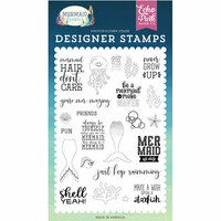 Echo Park - Mermaid Dreams Collection - Clear Photopolymer Stamps - Be A Mermaid