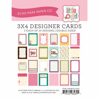 Echo Park - Little Girl Collection - 3 x 4 Pocket Page Cards - Memos
