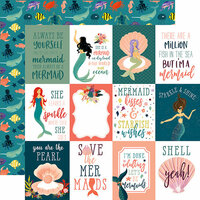Echo Park - Mermaid Tales Collection - 12 x 12 Double Sided Paper - 3 x 4 Journaling Cards