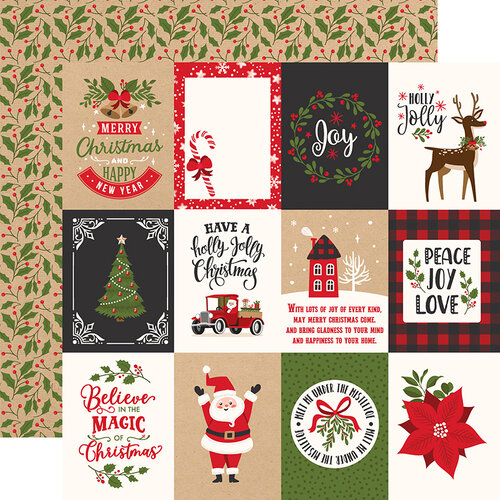 Echo Park - My Favorite Christmas Collection - 12 x 12 Double Sided Paper - 3 x 4 Journaling Cards
