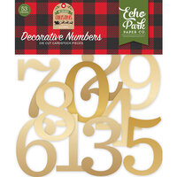 Echo Park - My Favorite Christmas Collection - Gold Foil Decorative Numbers