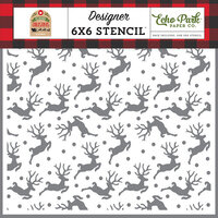 Echo Park - My Favorite Christmas Collection - 6 x 6 Stencils - Flying Reindeer