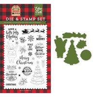 Echo Park - My Favorite Christmas Collection - Designer Die and Clear Photopolymer Stamp Set - Be Merry
