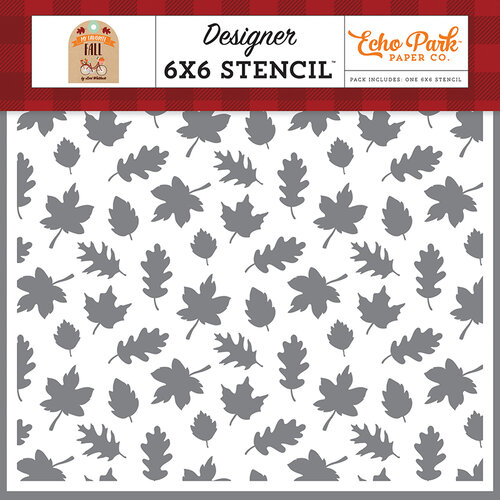 Echo Park - My Favorite Fall Collection - 6 x 6 Stencil - Fall Breeze Leaves