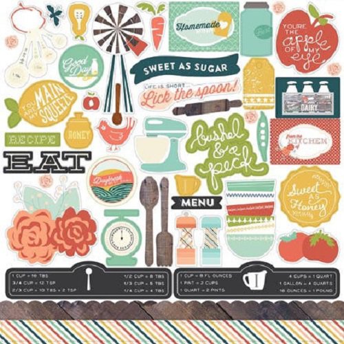 Echo Park - Made From Scratch Collection - 12 x 12 Cardstock Stickers - Elements