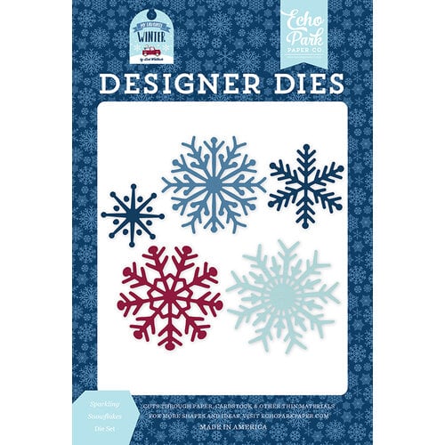 Echo Park - Christmas - My Favorite Winter Collection - Designer Dies - Sparkling Snowflakes