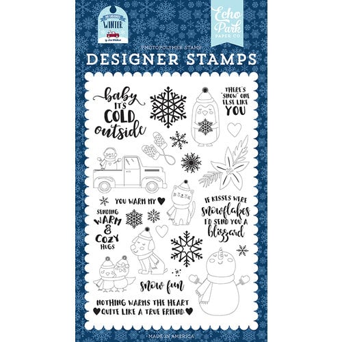 Echo Park - My Favorite Winter Collection - Christmas - Clear Photopolymer Stamps - You Warm My Heart
